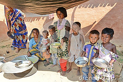 Mid Day Meal Scheme Editorial Stock Photo